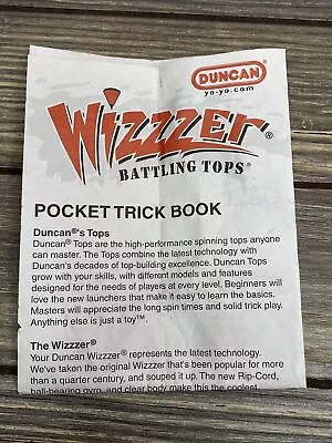 Vintage Duncan Yo Yo Wizzer Spinning Battle Tops Replacement Pocket Trick Book • $7.49