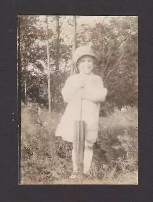 Flapper Era Little Kid Hat Umbrella/parasol Old/vintage Photo Snapshot- B926 • £7.71