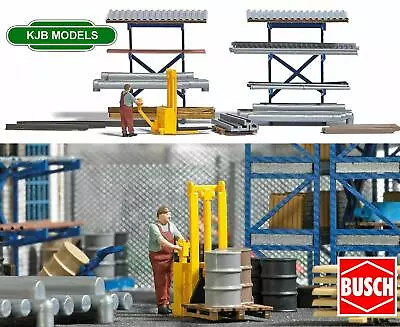 £32.90 • Buy BNIB OO / HO BUSCH 7844 Pallet Truck Stacker, With Figure + Racking 