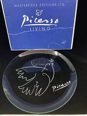 $49 • Buy Vintage 1995 Heirs Of Picasso Living Dove Of Peace Glass Plate 13.25” W/ Box