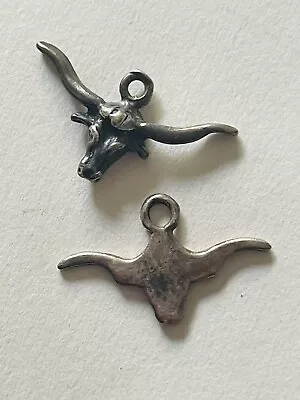 🌼lot Of 2 Sterling Longhorn Charms • £1.81