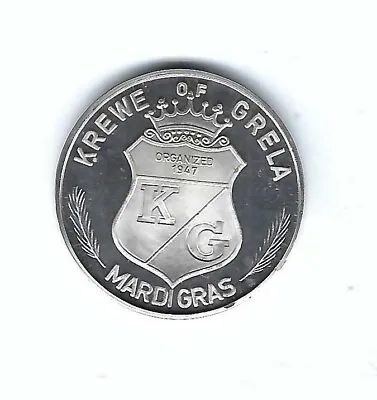 1971 Grela Gretna Louisiana Oriental .999 Silver Mardi Gras Doubloon Coin Medal • $54.35