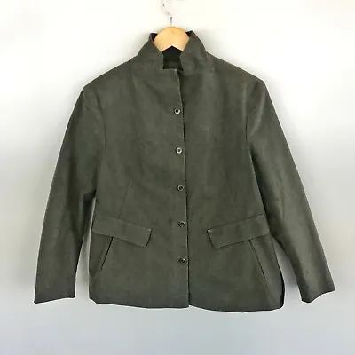 $35 • Buy ANNETTE GORTZ Women's Designer Lagenlook Cotton Jacket Assymetrical Size 42 L