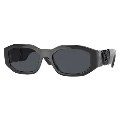 NWT Versace Sunglasses VE4361 536087 53mm Black / Dark Grey Lens • $144.99