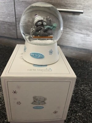 £8 • Buy Me To You SNOW GLOBE 4287 - Sledging For Two, By Carte Blanche Greetings.