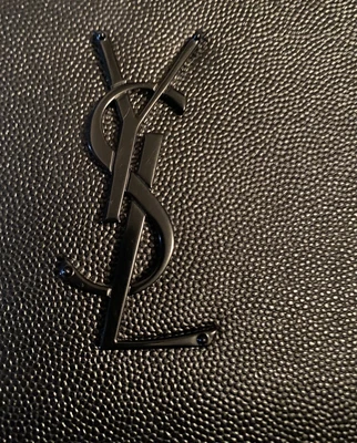 $1350 • Buy Saint Laurent Black On Black Ysl Logo Nwot