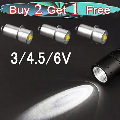 1X 3-6V 1W LED Upgrade Bulb Maglite Cell Flashlight Torches Light Bulbs P13.5S • £3.72