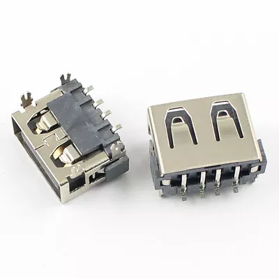 10Pcs USB 2.0 Type A Female 4 Pin 4P AF SMT SMD PCB Socket Connector 4 Legs • $2.99