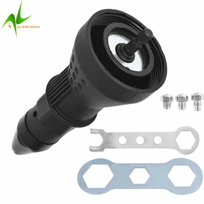 $19.27 • Buy Electric Rivet Pop Gun Adaptor Cordless Drill Nut Riveting Riveter Insert Tool