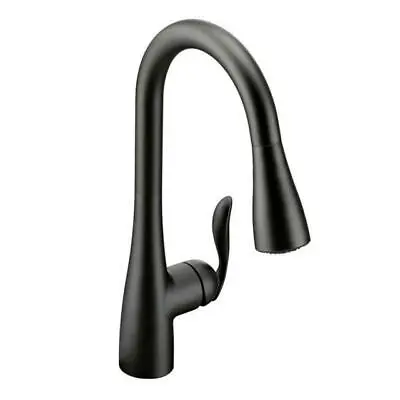 Moen 7594BL Arbor One Handle Pulldown Kitchen Faucet - Matte Black • $179