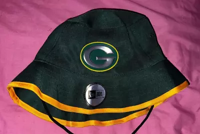 Green Bay PACKERS Green  New Era  Bucket Hat  OZ Seller • $29.95