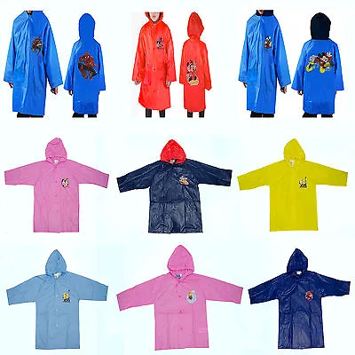 Disney & Kids TV Movie Character Rain Hooded Raincoat Jacket Brand New Gift • $9.93