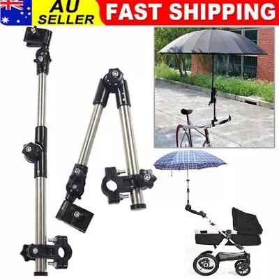 Bike Umbrella Holder Baby Pram Wheelchair Support Stand Folding Parasol Sunshade • $6.64