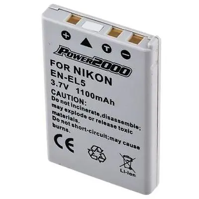 Power2000 EN-EL5 Battery For Nikon Coolpix P530 P500 P5000 P6000 P80 • $9.75