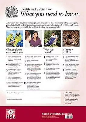 £10.53 • Buy HSE Health And Safety Law Poster A3 FWC30/A3: What You Need To Know