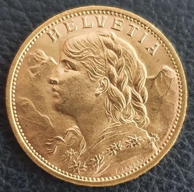 $430.50 • Buy 20 Francs Vreneli 1913 B Helvetia Switzerland Swiss Gold Or Gold Goud