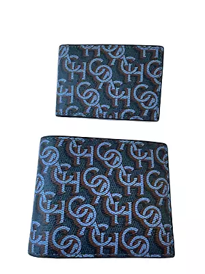 COACH Men's 3-In-1 Wallet Printed Coated Canvas Monogram Midnight Blue NWT New • $49.99
