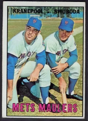 1967 Topps Baseball Card #186 Mets Maulers Ed Kranepool Ron Swoboda EX-MT *ee • $4