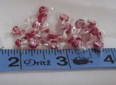 Miniature Wrapped HALLOWEEN SKULLS & CROSSBONES MAGENTA 25 Pcs   #69 • $2.59