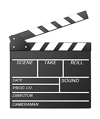 Movie Film Clap Board Hollywood Clapper Board Wooden Film Movie Clapboard Ac... • $23.29