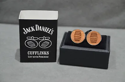 Pair Of Genuine Jack Daniel's Whisky Oak Barrels Cufflinks In Gift Box Brand New • £4.99