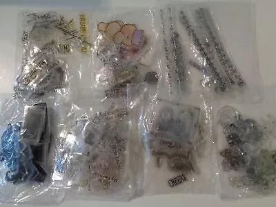 7 Bags Of Clear Acrylic Rubber Stamps Assorted Bundle • £10
