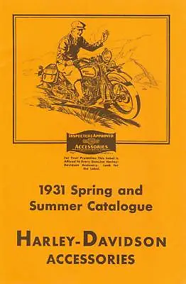1931 Harley-davidson Spring - Summer -accessories - Antique Reproduction • $44.16