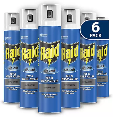 Raid Rapid Action Fly & Wasp Killer Bug/Mosquitoes/Fly Killer Spray For Indoor  • £45.54