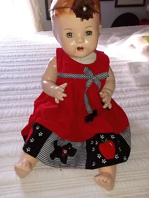 Beautiful Vintage Baby Doll In Great Condition Wearing A Child's Dress 21 Inches • $32