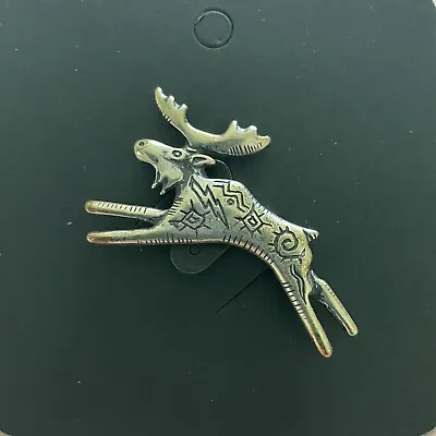 Robert Shields Signed Southwestern Moose Brooch Pin. Excellent Condition • $125