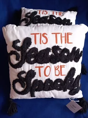 Cushion Size 43x43cm Set Of 2 Tis The Season To Be Spooky  100%Cotton Tesco Home • £19.90