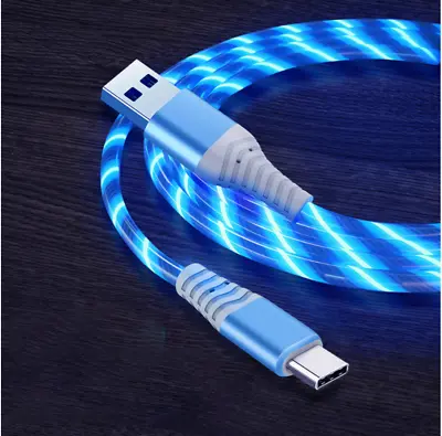 LED Type C Cable Data USB Charger Light Up For Android Galaxy A20e A40 A50 A70 • $4.65