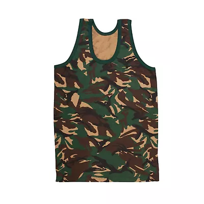 Camo Vest Army Combat Military Sleeveless Singlet Shirt Summer Top Urban DPM • £9.50