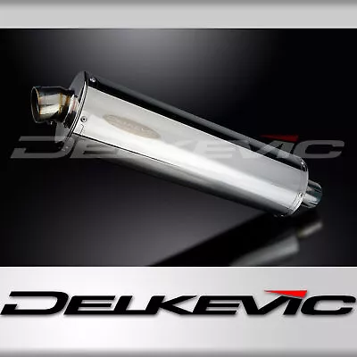 Delkevic Motorcycle 450mm Oval Stainless Exhaust Silencer End Can With Straps • $155.41