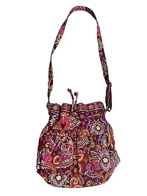 Vera Bradley Safari Sunset Shoulder Drawstring Bag Purse 4  X 12  X 12 1/2  VTG • $24.99