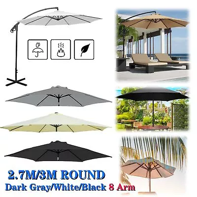 2.7m 3m Replacement Fabric Parasol Canopy Cover For 8 Arm Umbrella • £18.99