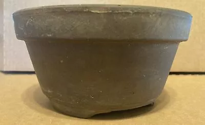 Vintage Round Unglazed Bonsai Pot • $14