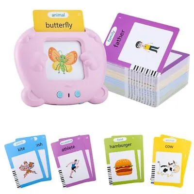 Talking Flash Cards Pocket Speech Toys For 3 4 5 6 Year Old Boys Pink-224pcs • $12.90
