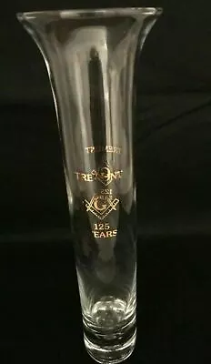 £26.83 • Buy Vintage Tremont Illinois Masonic Lodge 125 Years Clear Glass Vase