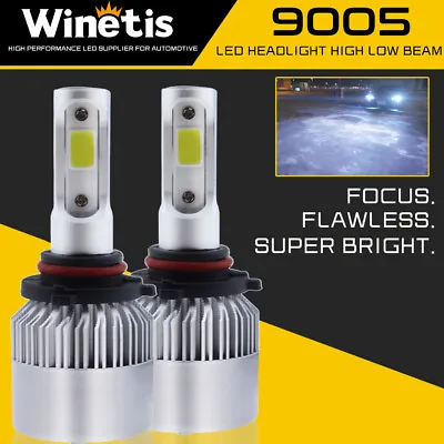 9005 HB3 LED Headlight Bulbs Kit High Beam 1300W 195000LM 6000K HID Xenon White • $17.54