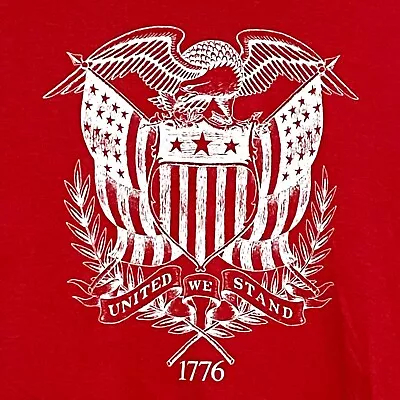 United We Stand 1776 Patriotic T-Shirt M Red • $10