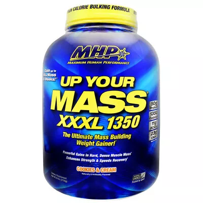 MHP UP YOUR MASS XXXL 1350 Anabolic Protein Lean Muscle Mass Weight Gainer 6 Lbs • $47.44