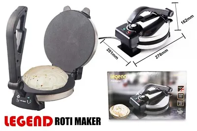 Electric Chapati Maker Flat Bread Naan Tortilla Fulka Roti Press Machine 1200W 8 • £48.99
