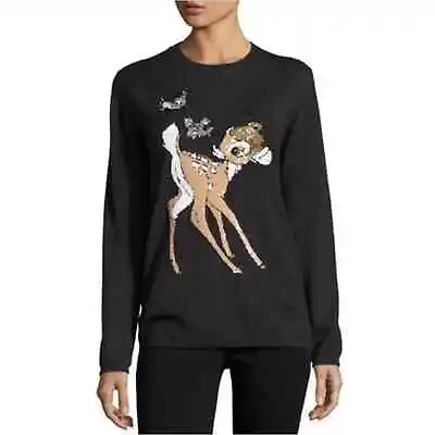 MARKUS LUPFER X Disney® Bambi Sequined Natalie Jumper Charcoal Size Small • $189