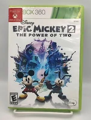 Disney Epic Mickey 2 The Power Of Two (Microsoft XBOX 360 2012) Case & Disc • $5