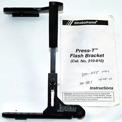 $24.99 • Buy Stroboframe  Press-T Camera Flash Bracket 310-810 W/ H35 Anti-Twist Plate