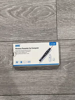 August LP104R Wireless Presenter With Red Laser Pointer Cordless Powerpoint USB • £8