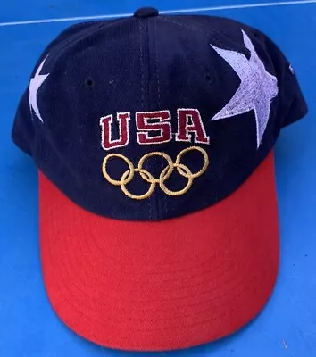 Vintage Champion Olympics Bmw Star AOP Adjustable Snapback Hat Blue Navy Logo • $39.99