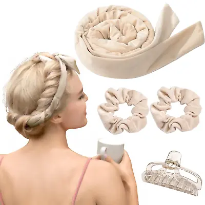 Heatless Hair Curler Natural Wave Heatless Curling Rod Headband Upgraded Soft • $19.99