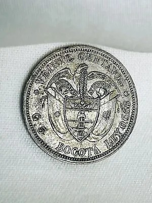 Colombia 1897 Silver 10 Centavos- AU+ Condition • $20